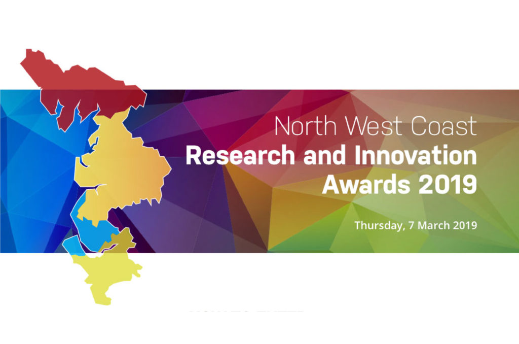 Logo for the North West Coast Research and Innovation Awards which BBI were nominated for in 2019