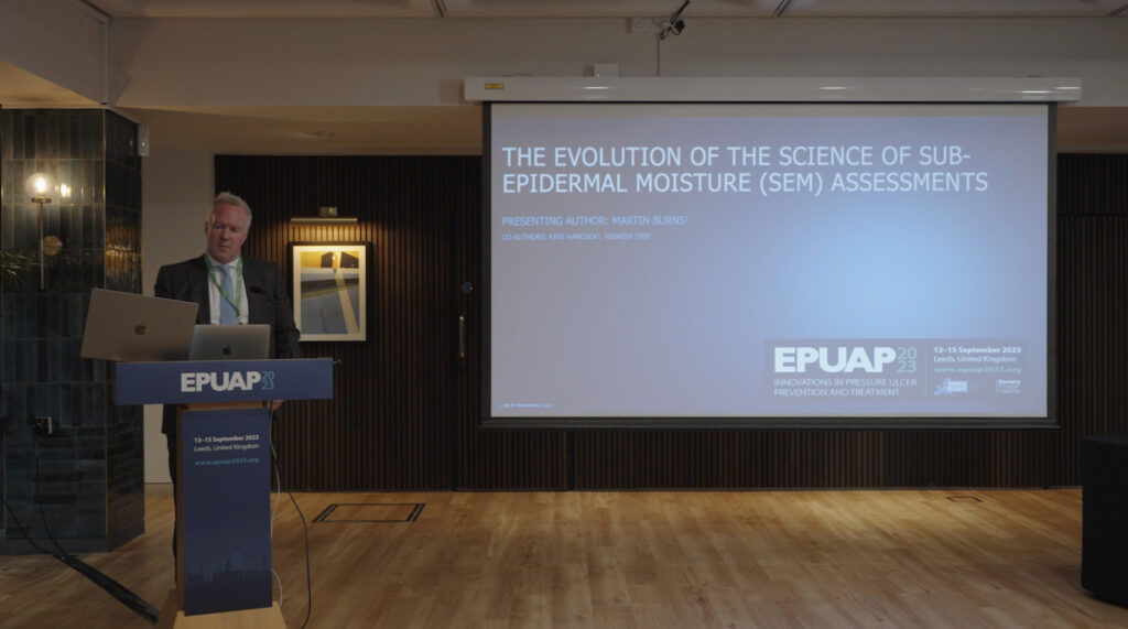 Martin stood in front of his EPUAP presentation